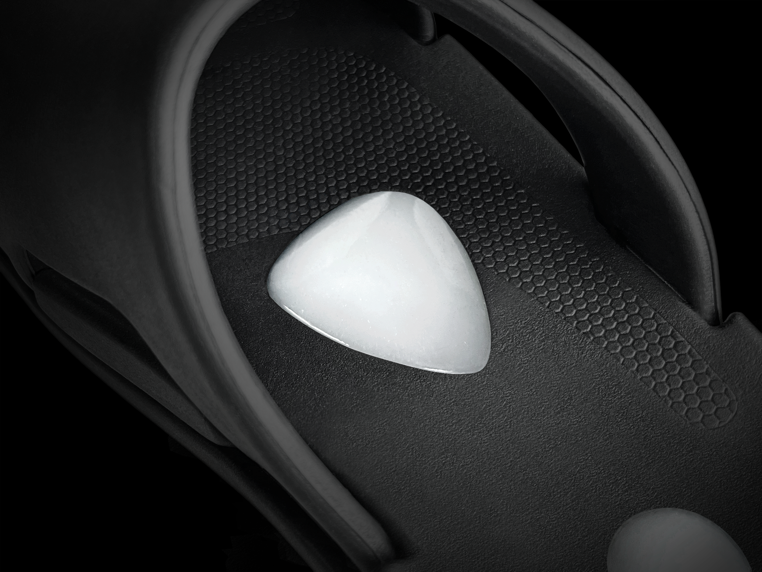 Close-up shot of white meta pad.